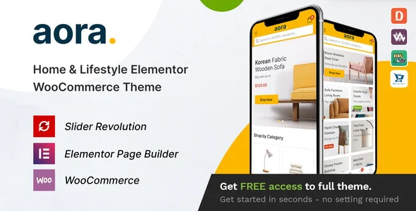 Aora Theme (Home & Lifestyle Elementor WooCommerce Theme)