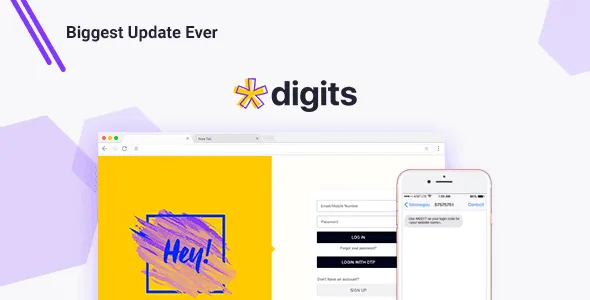 Digits WordPress Mobile Phone Number OTP Signup and Login Form