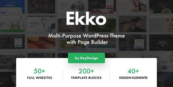 Ekko Theme (Multi Purpose WordPress Theme with Page Builder)