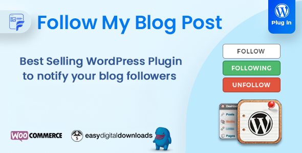 Follow My Blog Post WordPress WooCommerce Plugin
