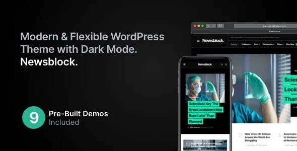 Newsblock Theme (News & Magazine WordPress Theme with Dark Mode)