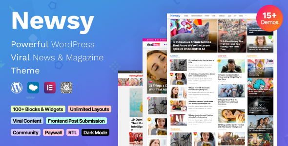 Newsy Theme (Viral News & Magazine WordPress Theme)