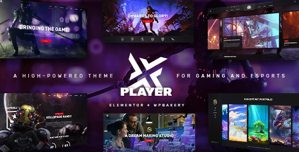 PlayerX Theme (Gaming and eSports Theme)