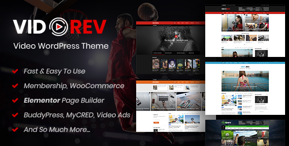 VidoRev Theme (Video WordPress Theme)