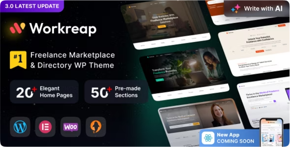 Workreap Theme - Freelance Marketplace WordPress Theme